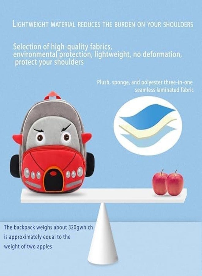 Black Hill Kids Preschool Bag for Boys and Girls, Cute Soft Plush school Animal Cartoon Mini Backpack Little kids bags for 2-5 years Baby/Boys/Girls Nursery, Preschool,Picnic (Tiny car) - Image 5